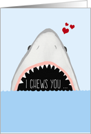 Funny Shark Romantic card