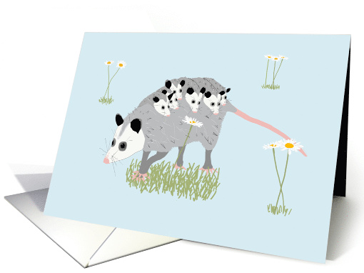 Opossum Mother's Day card (1679118)