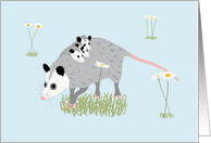Opossum Mother’s Day from Three Children card