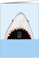Shark Hello Blank card