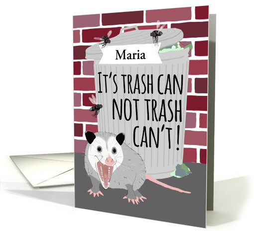 Funny Opossum Encouragement Custom Name card (1687928)