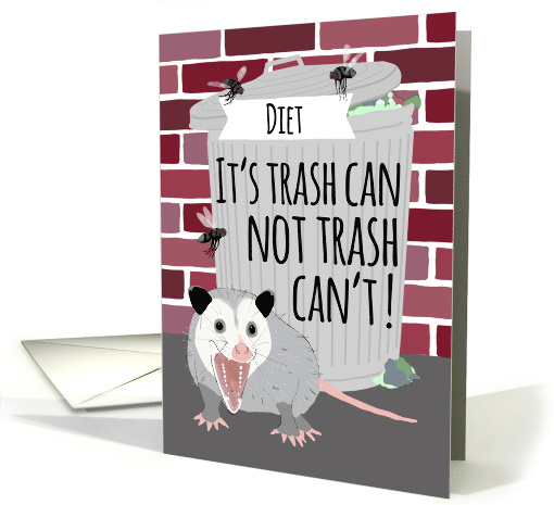 Funny Opossum Good Luck on Your Diet card (1688606)