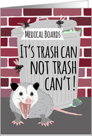 Funny Opossum Good Luck on the Medical Boards card