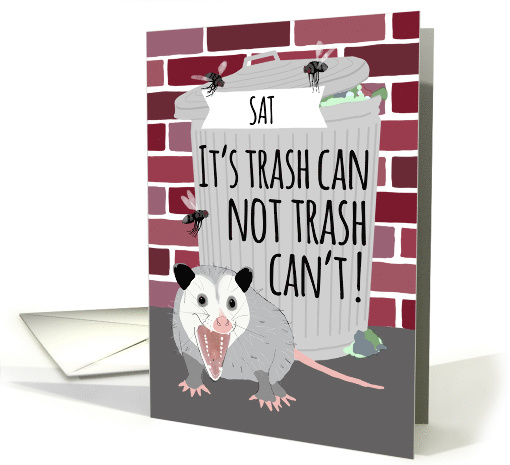 Funny Opossum Good Luck on SAT card (1688746)