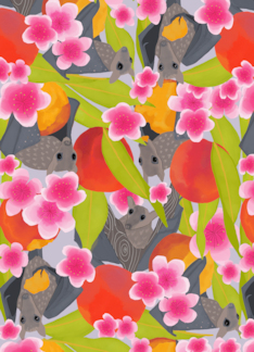 Bats in a Peach Tree Good Luck