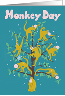 Monkey Day Birthday Spider Monkeys with Bubblegum card