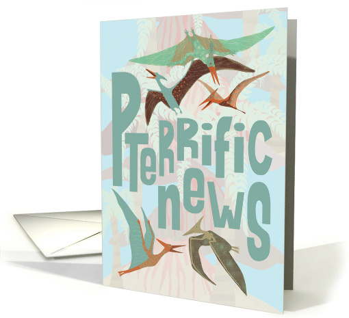 Announcement Pterodactyl Pun card (1726694)