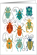 Beetles Folk Art card