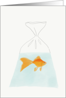 Goldfish in a Bag Blank Note card