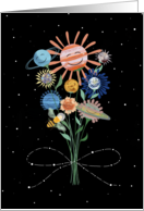 Bouquet of Planets Blank card