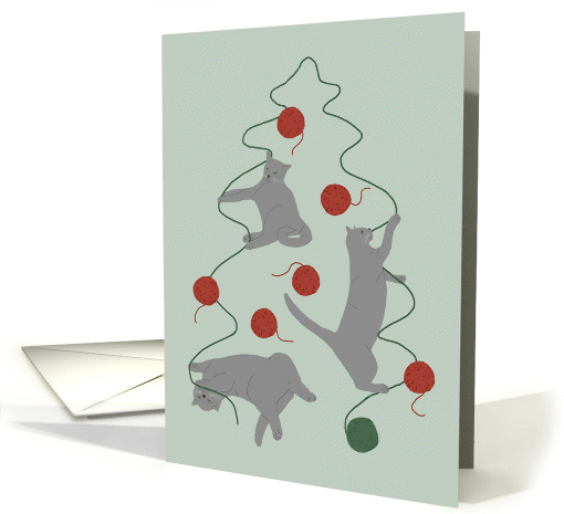 Cats and Yarn Meowy Christmas card (1752262)