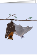 Bat and Spider Thank You for Your Help card