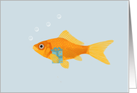 Goldfish with Gift Blank card