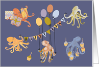 Octopus Birthday card