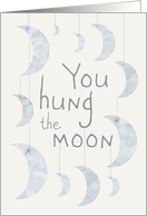 You Hung the Moon Thank You card