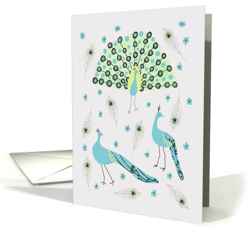 Peacocks Blank card (1801286)