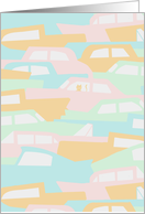 Cars and Cat Bon Voyage card