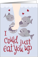 Piranha Romantic card