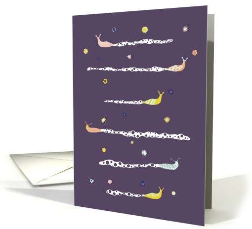 Slugs with Slime Trails Blank card (1909408)