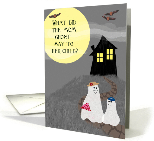 Ghost Mom and Child Halloween card (974239)