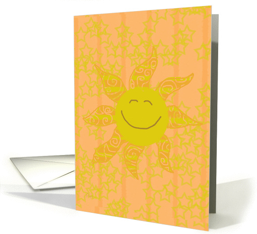You Are my Sunshine, Smiling Sun In Yellow & Orange card (988959)