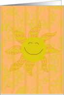 You Are my Sunshine, Smiling Sun In Yellow & Orange card