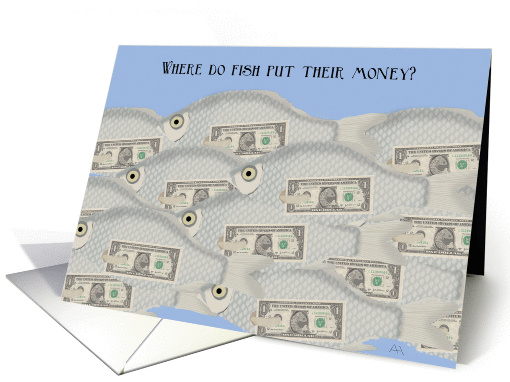 Birthday Fish Money card (988995)