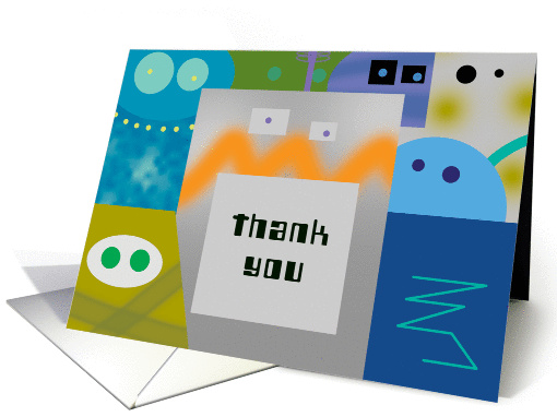Robot Thank You card (999659)
