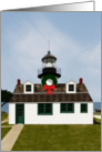 Christmas wreath on lighthouse, Point Pinos, Monterey, CA card