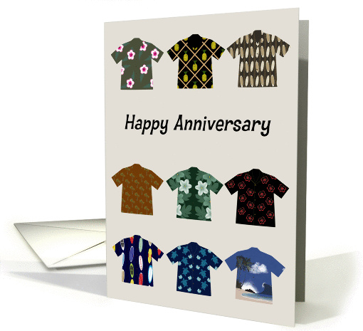 Happy Anniversary with aloha shirts card (1117216)