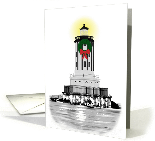 Christmas wreath on lighthouse, Angels Gate, San Pedro,... (974439)
