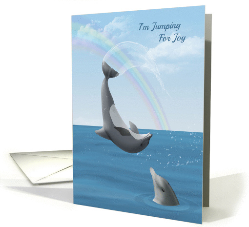 Dolphin Jumping for Joy, Head over heels in love card (986667)