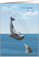 Dolphin Jumping for Joy, Head over heels in love card