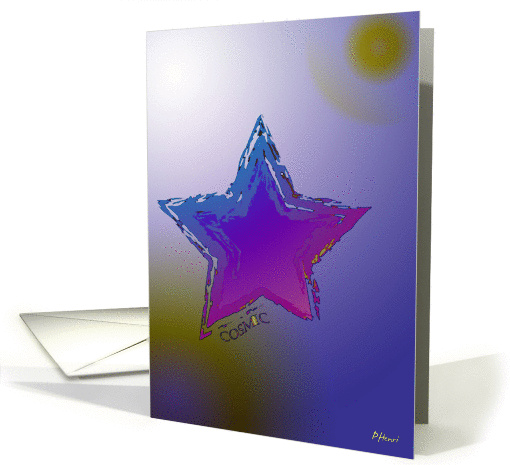 Abstract designed star surrounded by color card (978487)