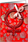 Be My Valentine card with Venus female symbol card