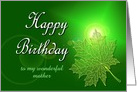 Skeleton leaf Happy Birthday Customized Card for mother card