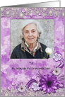 Purple Butterflies and flowers Grandparents Day Card