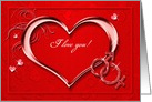Happy Valentine’s Day customized card with heart card