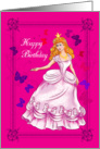 Princess Happy Birthday card
