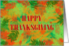 Leaf skeletons background Thanksgiving Card