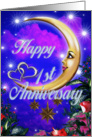 Happy Anniversary Cresent Moon Card