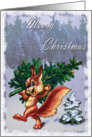 Squirrel with Christmas Tree card