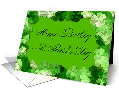 St. Patrick's Day Lucky Frame Birthday card (1014301)