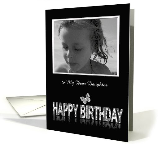 Black and White Happy Birthday Photo card (1015443)