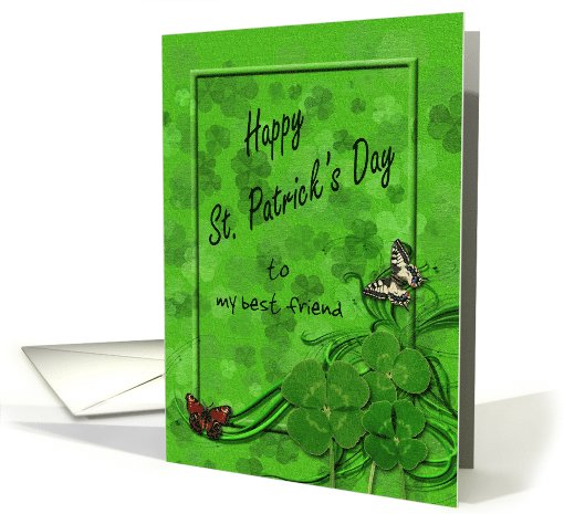 St. Patrick's Customized Green Card for friend card (1015523)