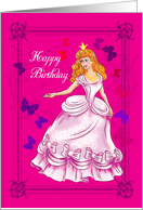 Princess Happy Birthday card