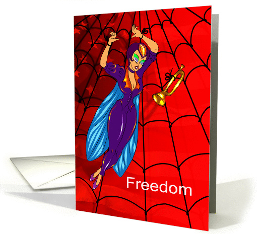 Fly in Spider net Juneteenth card (1019207)