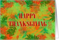 Leaf skeletons background Thanksgiving Card