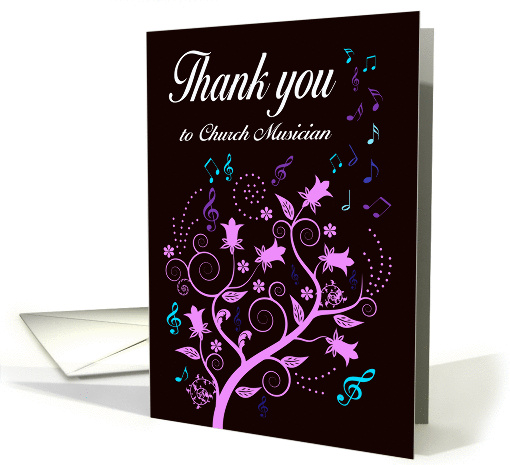 Thank you to church musician card (1046529)