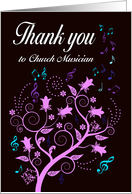 Thank you to church musician card